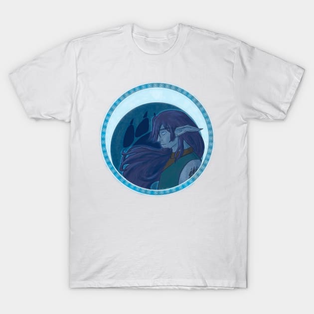 Kaldorei Druid Round T-Shirt by gearfeathers